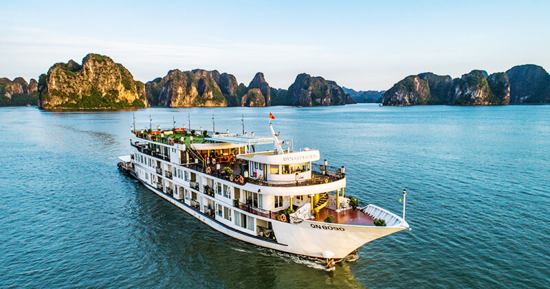 Trọn Gói 2N1Đ Trên Du Thuyền 5* Dynasty Cruise Hạ Long Sang Trọng, An Toàn Với Giá Siêu Hấp Dẫn: 2.990.000/Người 